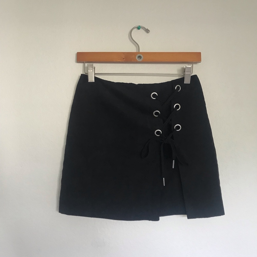 Black Suede skirt